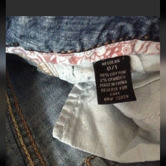 Rue 21 Girls Jeans Size 0/1 Medium Datk Wash Slim/ Skinny - Picture 7 of 10